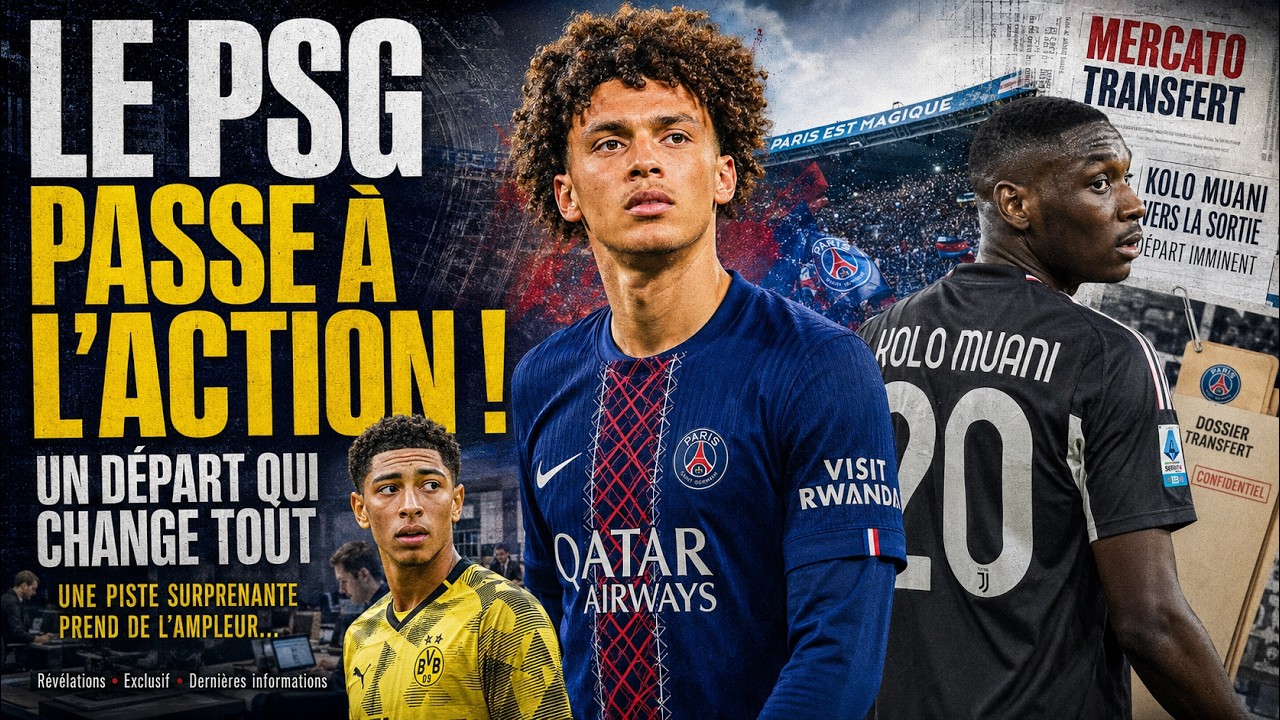 MERCATO PSG 🔴 C'EST BOUCLÉ POUR AKLIOUCHE 🔵 KOLO MUANI S'EN VA / OPPORTUNITÉ BELLINGHAM ?